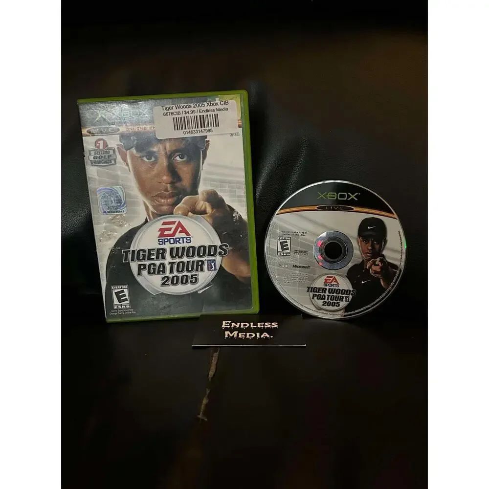 Tiger Woods 2005 Microsoft Xbox Item and Box Video Game
